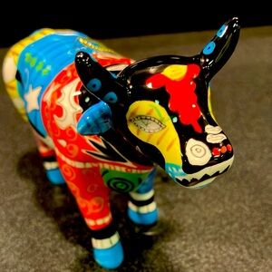 Vtg 2000 Y2K Rare Brazilian Folk Art Cow Parade Hanging Christmas Ornament